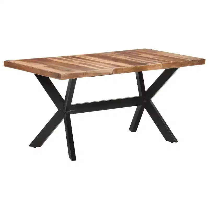 Mesa de comedor de madera maciza de acacia color miel 140 x 70 x 75 cm - 160 x 80 x 75 cm