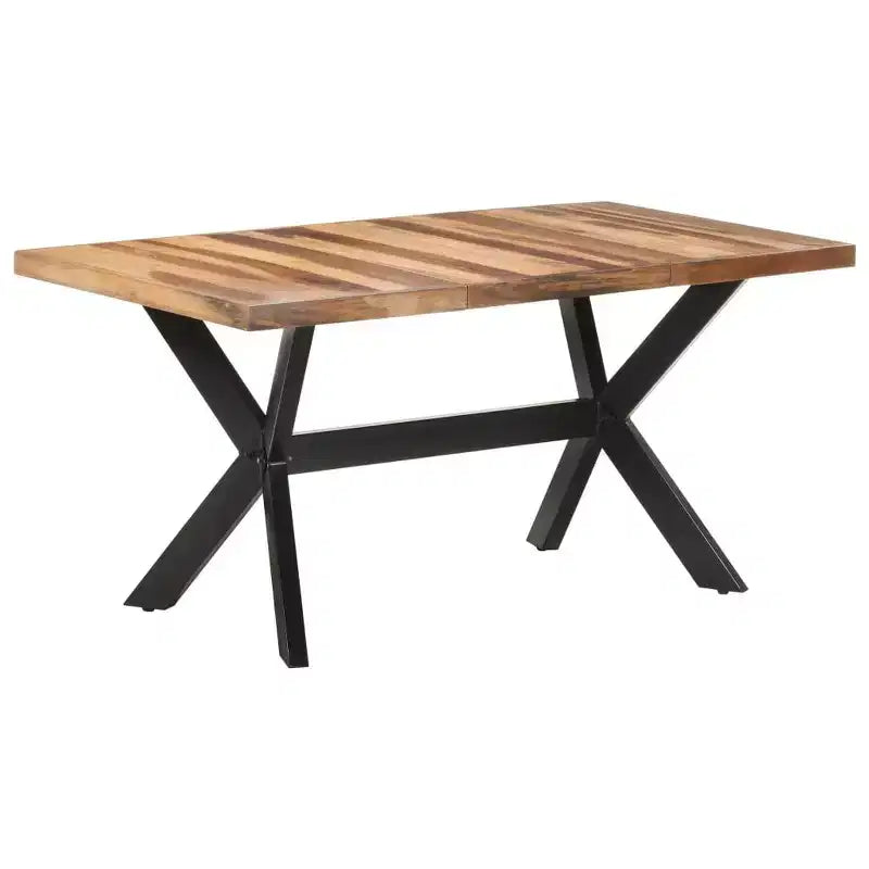 Mesa de comedor de madera maciza de acacia color miel 140 x 70 x 75 cm - 160 x 80 x 75 cm