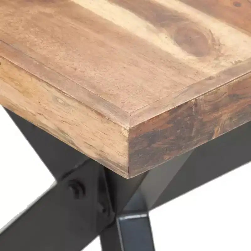 Mesa de comedor de madera maciza de acacia color miel 140 x 70 x 75 cm - 160 x 80 x 75 cm
