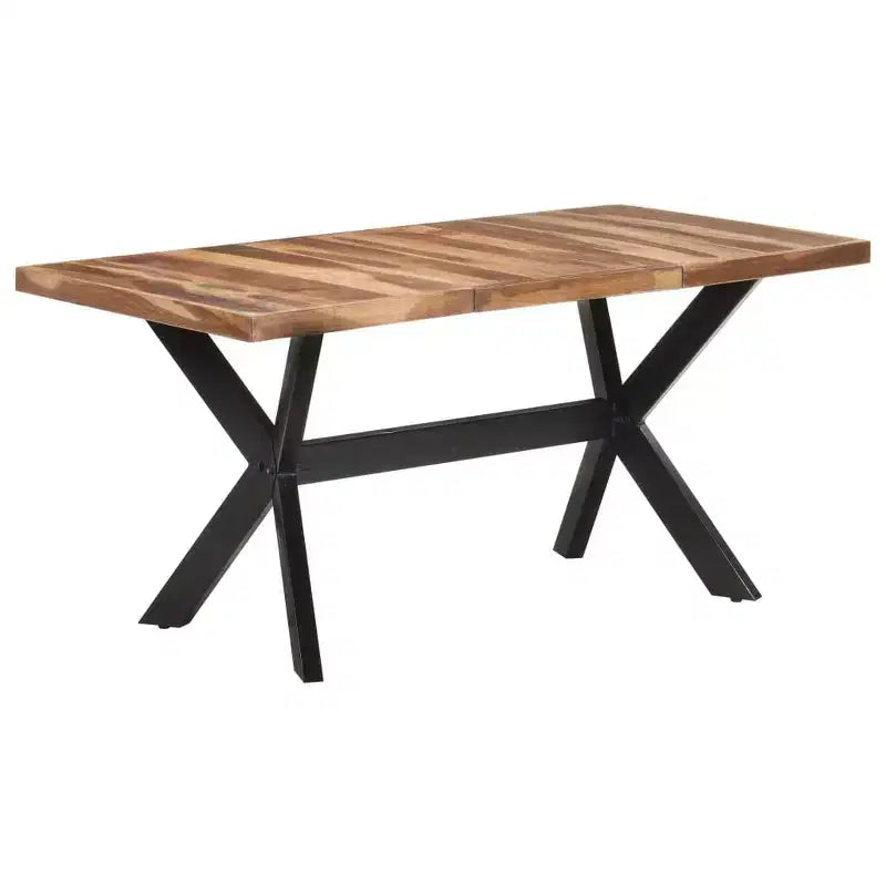 Mesa de comedor de madera maciza de acacia color miel 140 x 70 x 75 cm - 160 x 80 x 75 cm