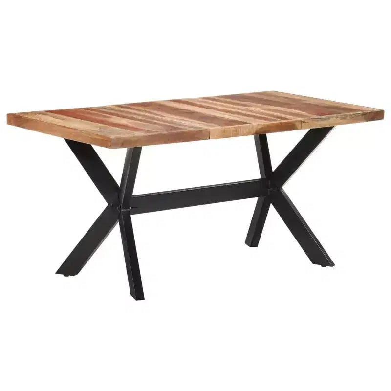 Mesa de comedor de madera maciza de acacia color miel 140 x 70 x 75 cm - 160 x 80 x 75 cm