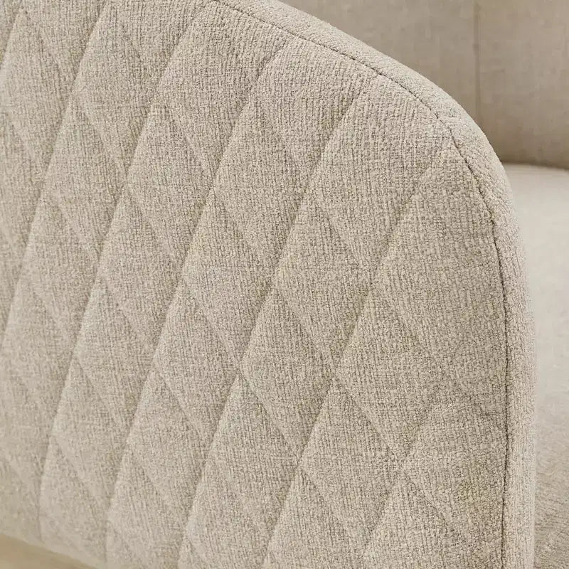 Silla de comedor jaspeada - Blanco/Beige