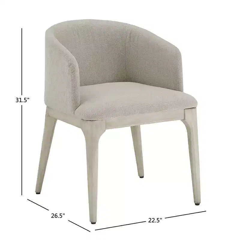 Silla de comedor jaspeada - Blanco/Beige