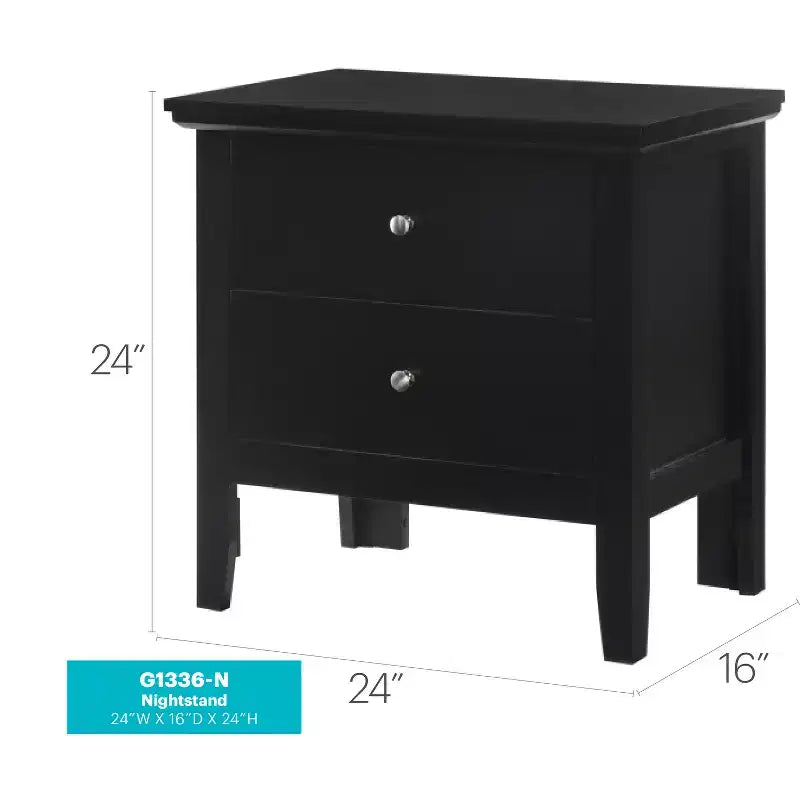 Mesa de Noche Rectangular de Madera de Cerezo para Sala y Dormitorio
