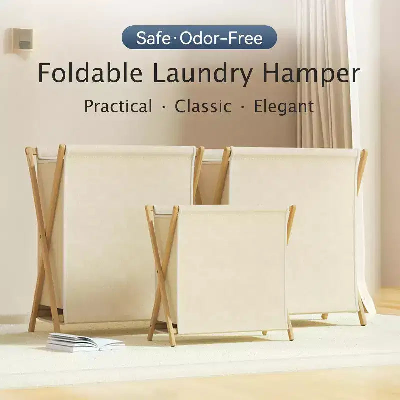Soporte para cesta de ropa plegable y ecológico