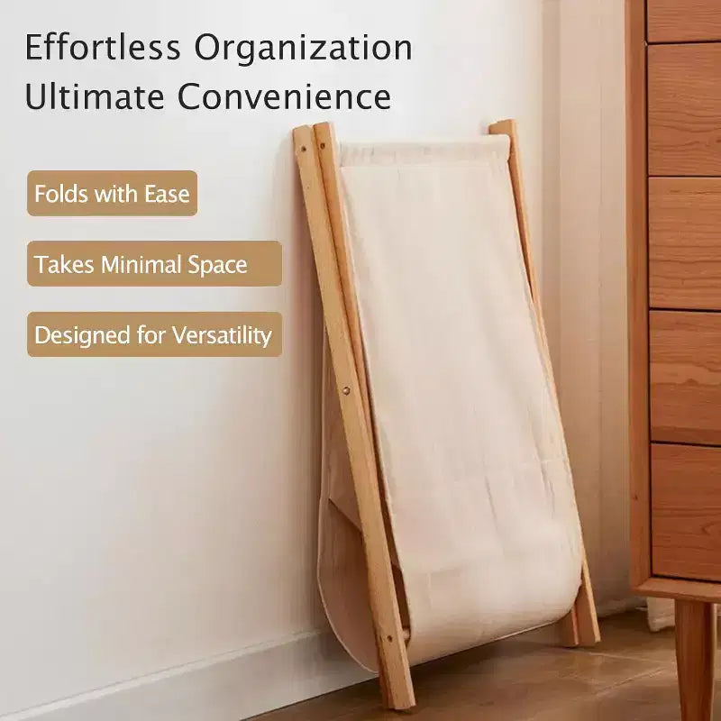 Soporte para cesta de ropa plegable y ecológico