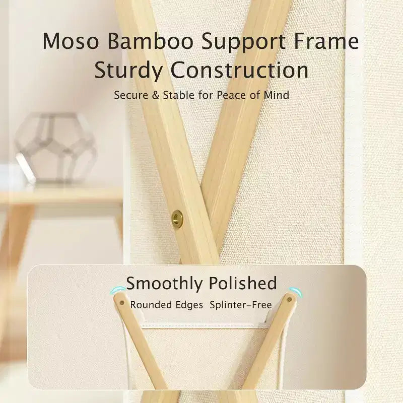 Soporte para cesta de ropa plegable y ecológico