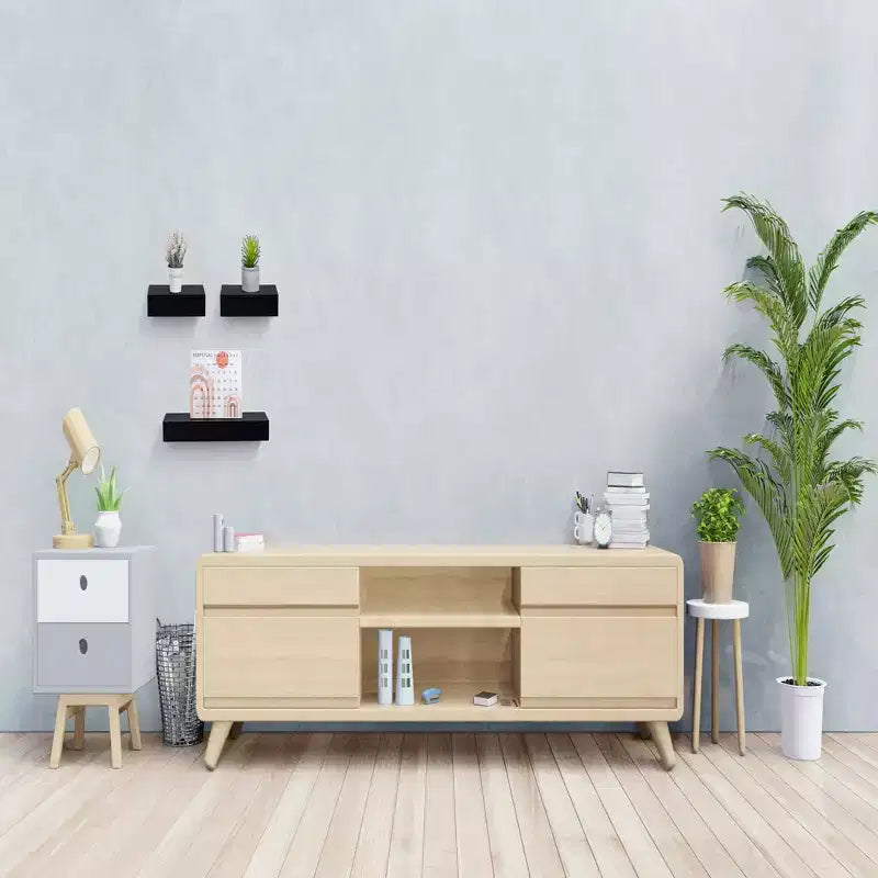 Estantes flotantes de madera para pared con soportes invisibles para baño, dormitorio, sala de estar y cocina, multicolor