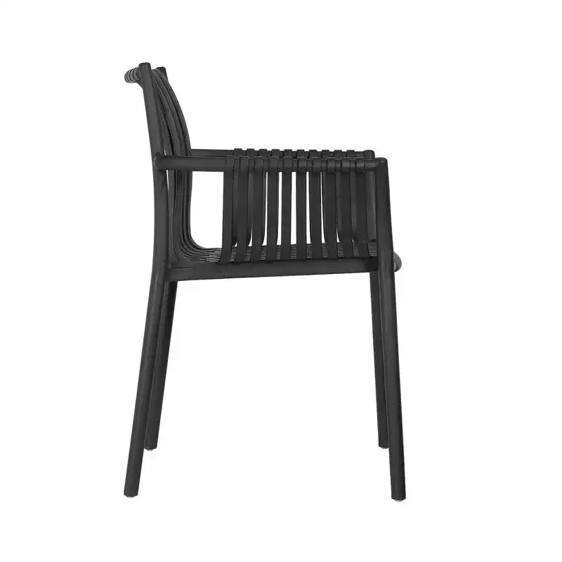 Sillas de comedor de mimbre negras