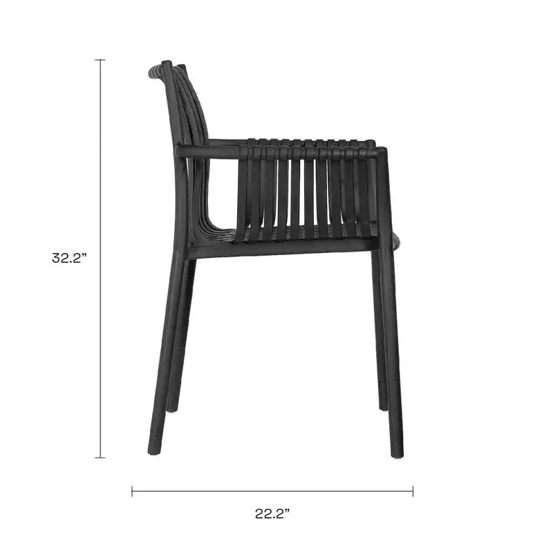 Sillas de comedor de mimbre negras