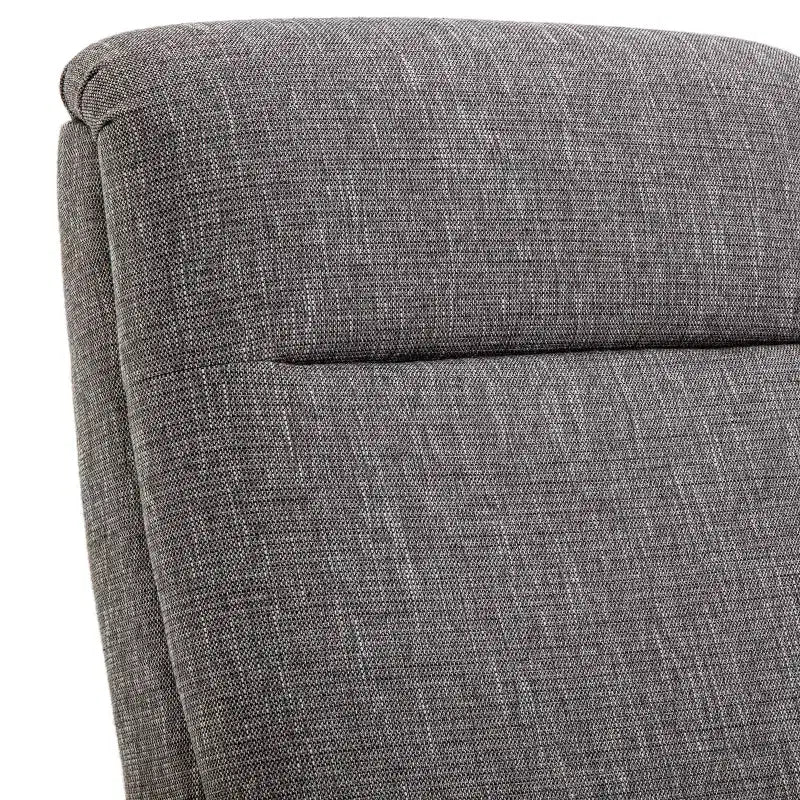 Sillón Reclinable de Respaldo Push-Back Gris Ceniza: Resistente a las manchas, patas de madera de castaño, relleno de espuma