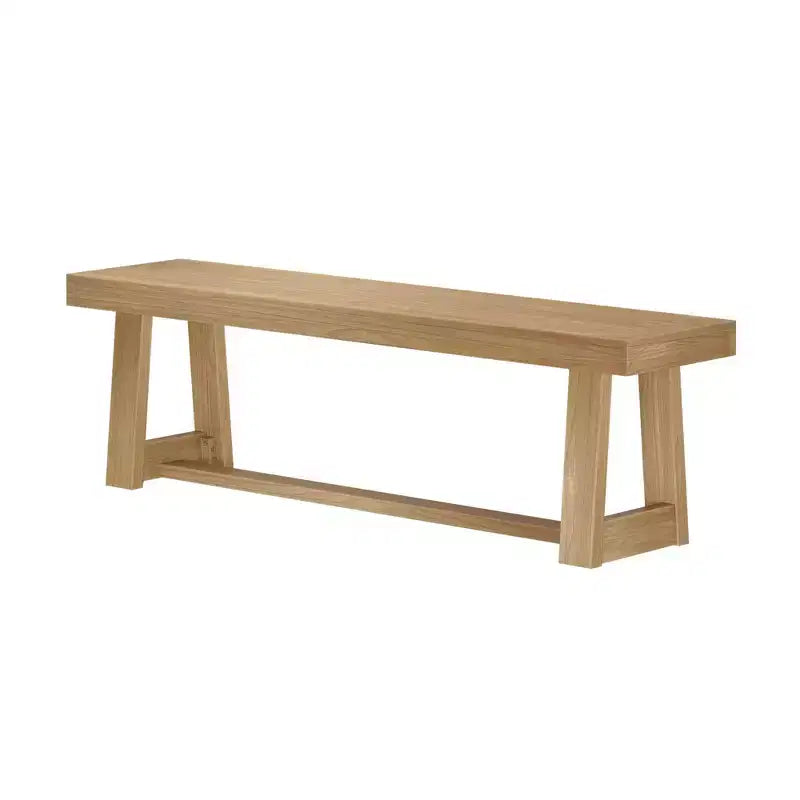 Banco de comedor rústico, banco de madera maciza para mesa de comedor/cocina, 60", nogal cepillado