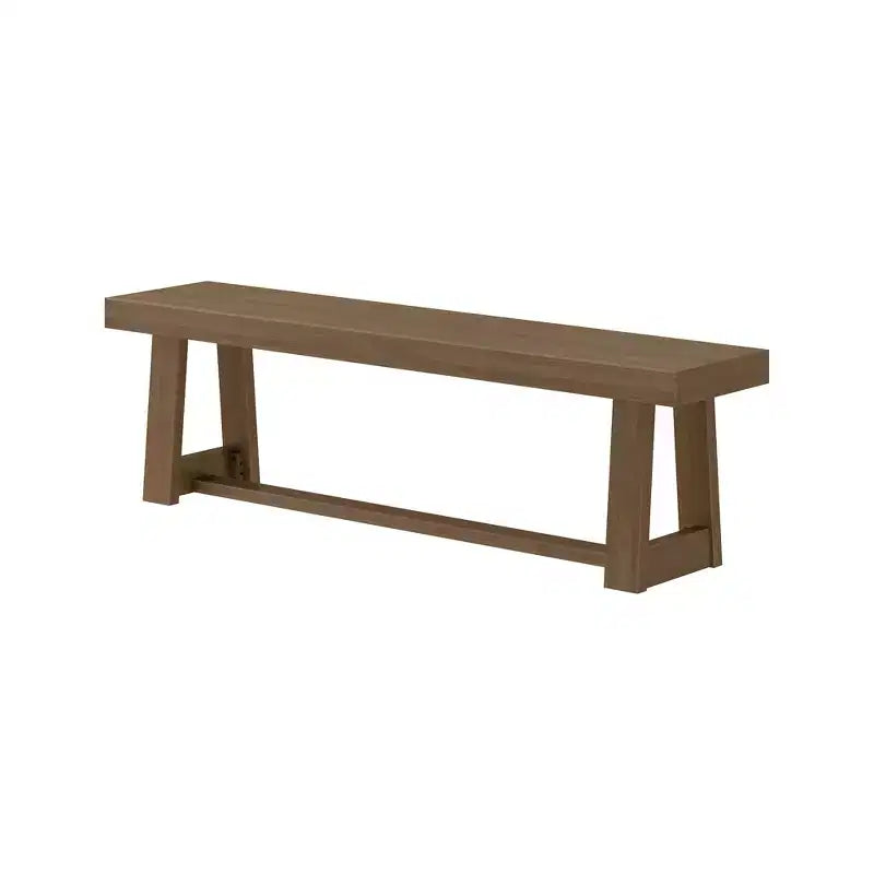 Banco de comedor rústico, banco de madera maciza para mesa de comedor/cocina, 60", nogal cepillado