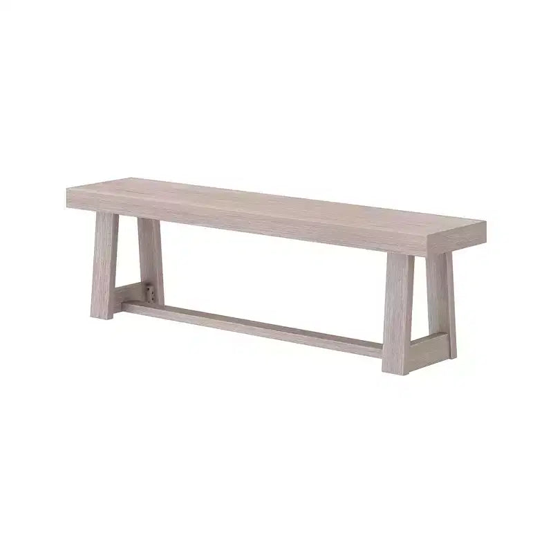 Banco de comedor rústico, banco de madera maciza para mesa de comedor/cocina, 60", nogal cepillado