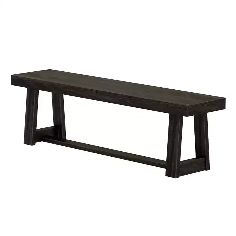 Banco de comedor rústico, banco de madera maciza para mesa de comedor/cocina, 60", nogal cepillado