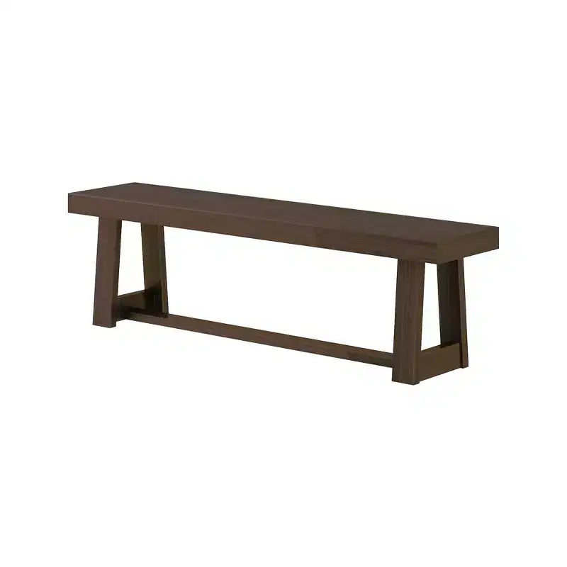 Banco de comedor rústico, banco de madera maciza para mesa de comedor/cocina, 60", nogal cepillado