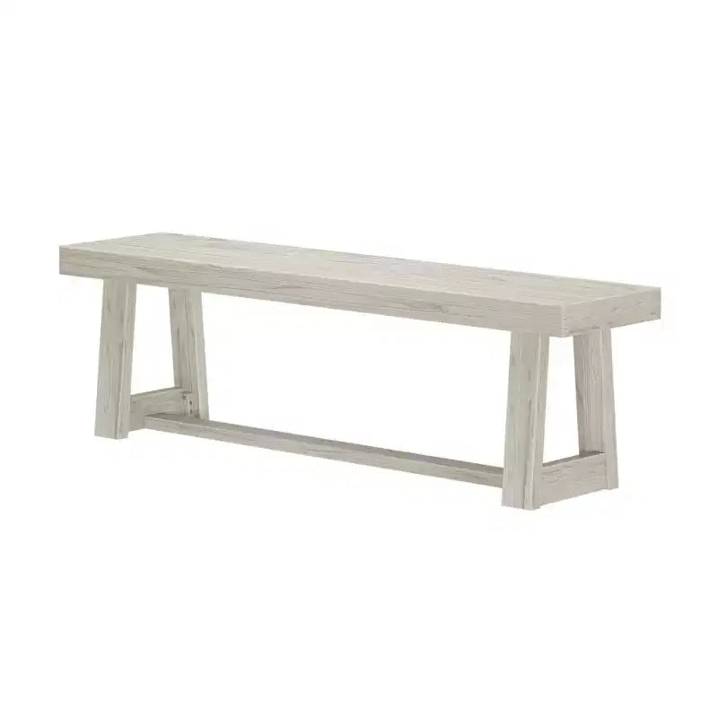 Banco de comedor rústico, banco de madera maciza para mesa de comedor/cocina, 60", nogal cepillado