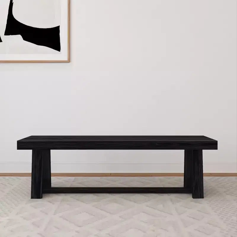 Banco de comedor rústico, banco de madera maciza para mesa de comedor/cocina, 60", nogal cepillado