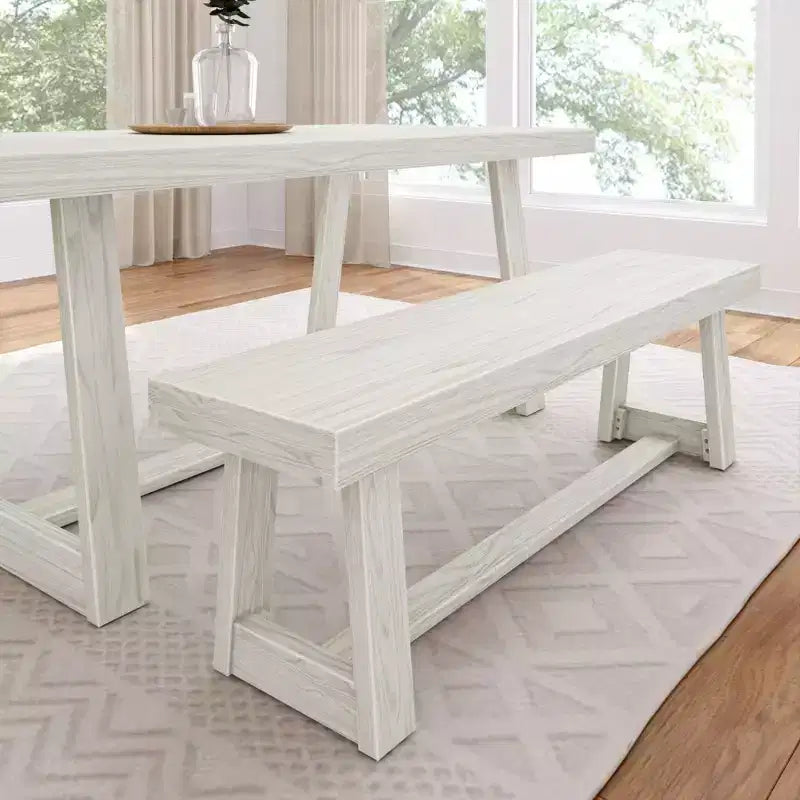 Banco de comedor rústico, banco de madera maciza para mesa de comedor/cocina, 60", nogal cepillado