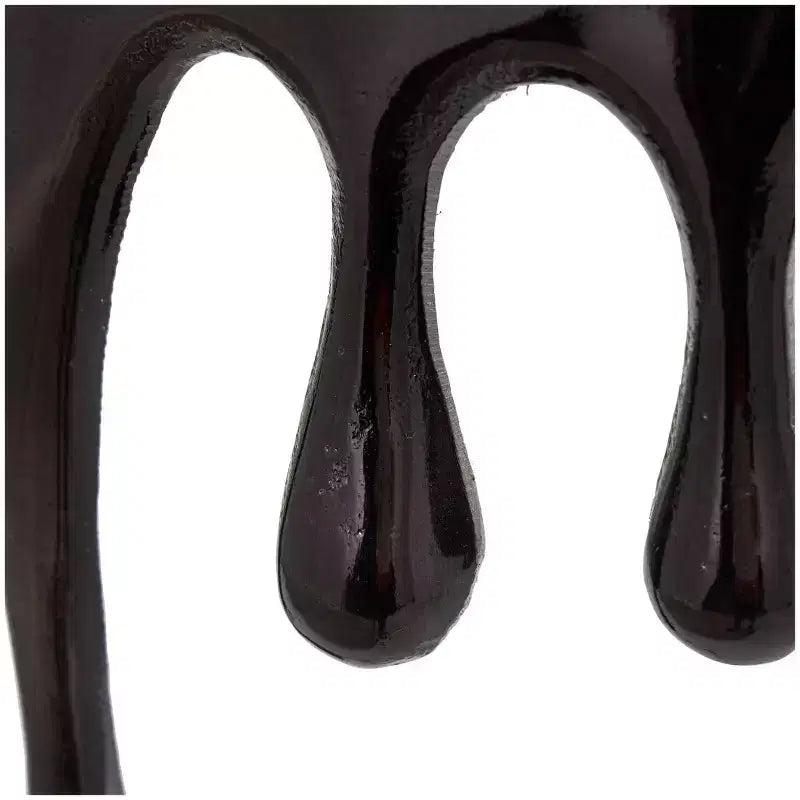 Consola de Aluminio con Patas Diseñadas de Efecto Derretido y Tapa de Cristal Ahumado