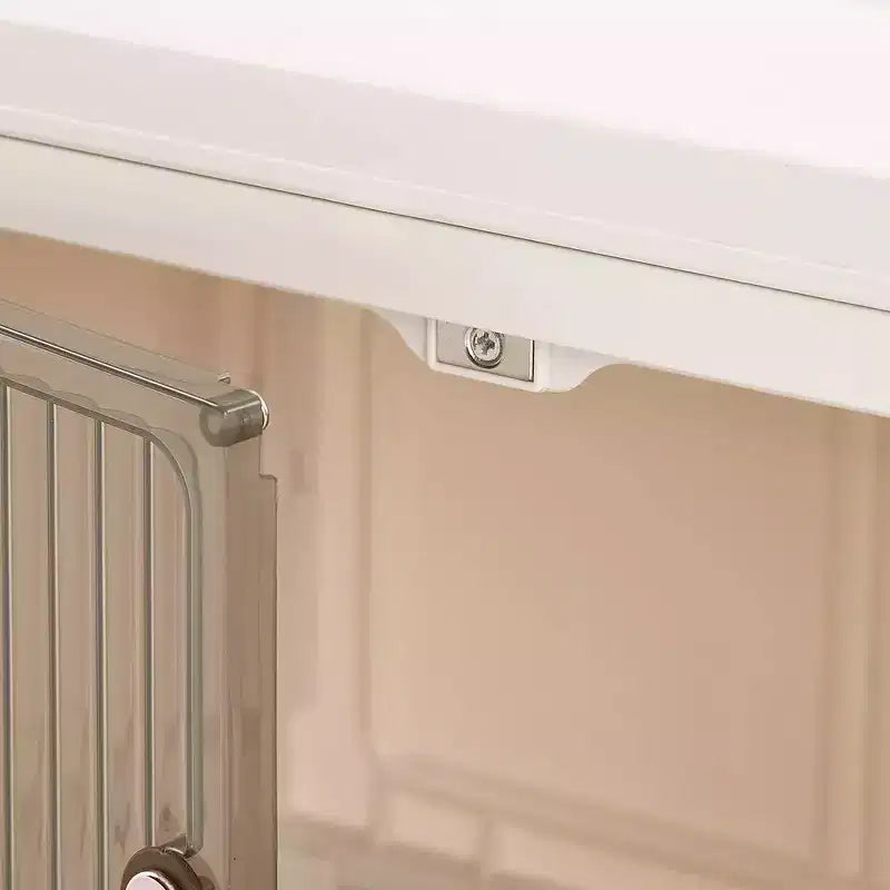 Contenedores de almacenamiento plegables de 38/50/62" Cubos de plástico para juguetes/organizadores apilables de ropa con ruedas bloqueables, blanco