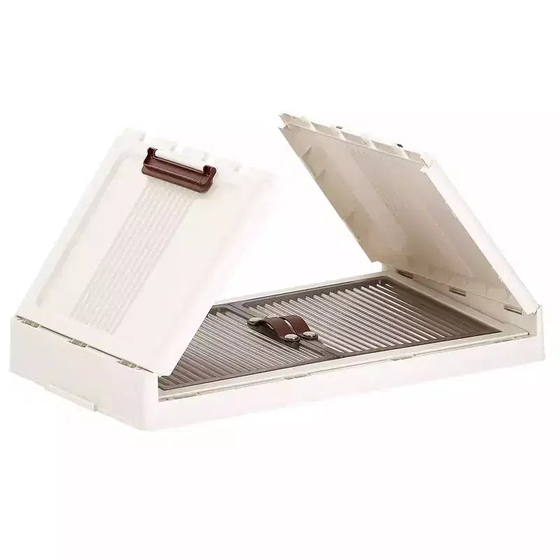 Contenedores de almacenamiento plegables de 38/50/62" Cubos de plástico para juguetes/organizadores apilables de ropa con ruedas bloqueables, blanco