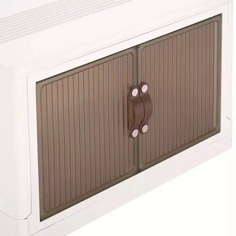 Contenedores de almacenamiento plegables de 38/50/62" Cubos de plástico para juguetes/organizadores apilables de ropa con ruedas bloqueables, blanco