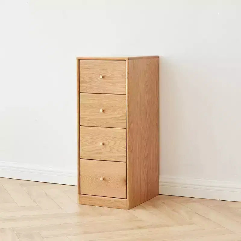 Mesita de noche con 4 cajones, mesa auxiliar de madera con almacenamiento, cómoda pequeña organizadora, armario de almacenamiento independiente para dormitorio, pasillo, espacios pequeños