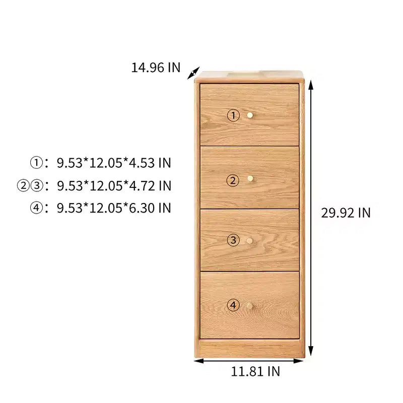 Mesita de noche con 4 cajones, mesa auxiliar de madera con almacenamiento, cómoda pequeña organizadora, armario de almacenamiento independiente para dormitorio, pasillo, espacios pequeños