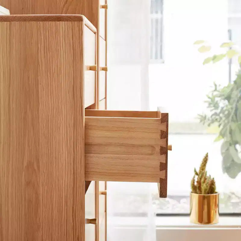 Mesita de noche con 4 cajones, mesa auxiliar de madera con almacenamiento, cómoda pequeña organizadora, armario de almacenamiento independiente para dormitorio, pasillo, espacios pequeños