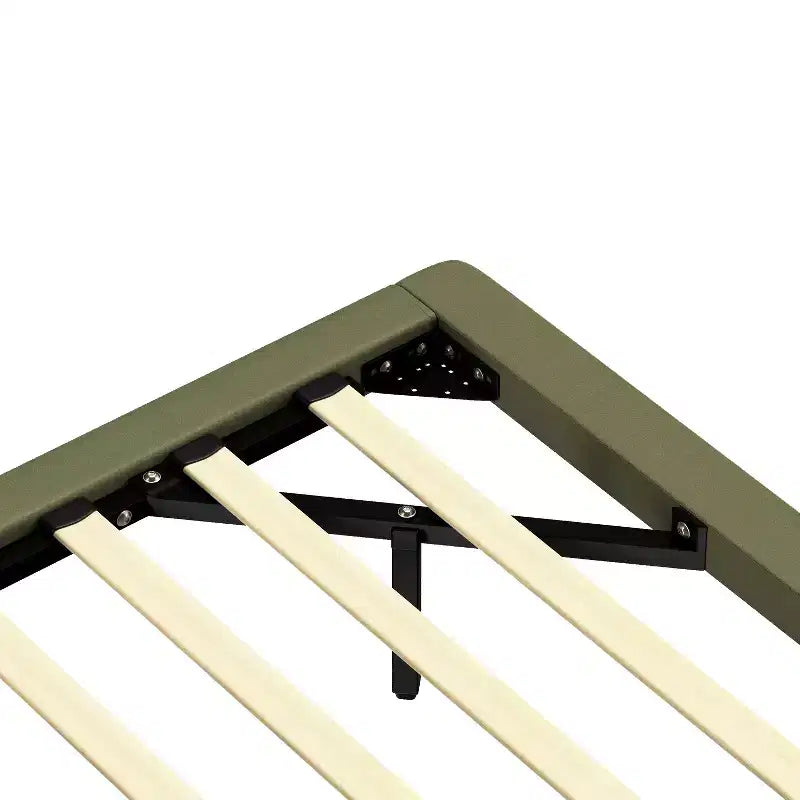 Cama flotante tapizada moderna tamaño full con iluminación LED