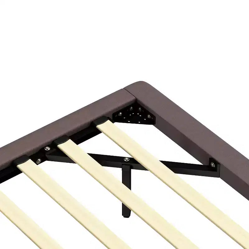 Cama flotante tapizada moderna tamaño full con iluminación LED