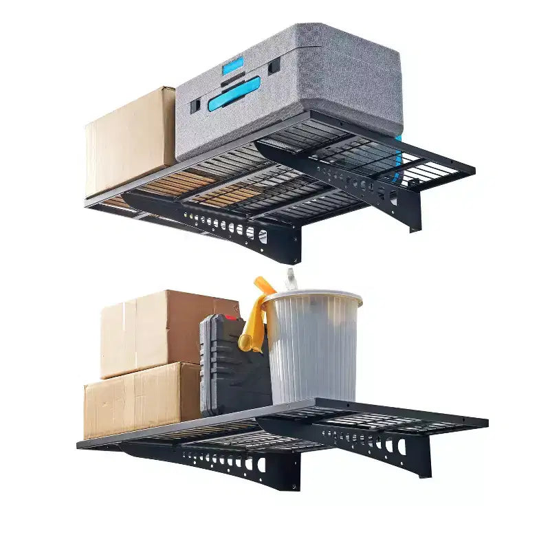 Estantes de pared negros para garaje de 2x3'