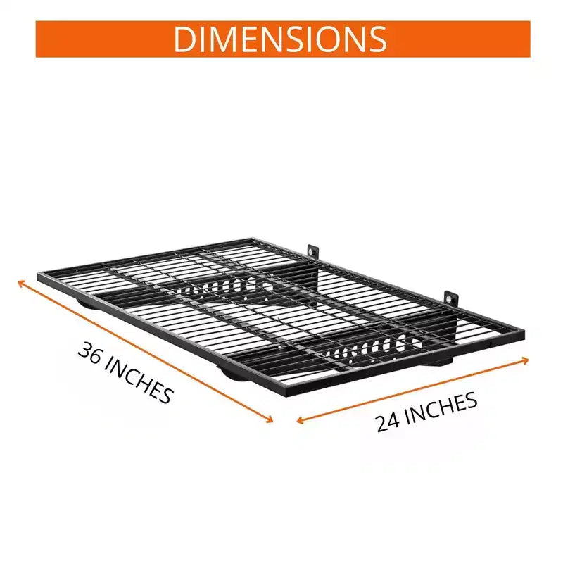 Estantes de pared negros para garaje de 2x3'